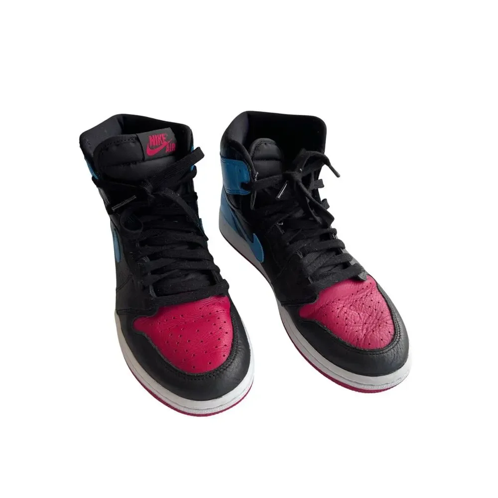 Nike Air Jordan 1 Mid Fearless Facetasm Red Blue Black Sneakers Men’s 8.5 Rare